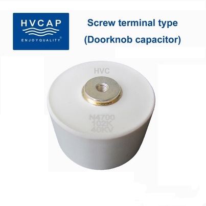 High Voltage Ceramic Doorknob Capacitors, Screw Terminal Mounting Type
